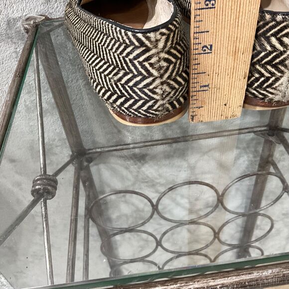 Matt Bernson Calf Hair Herringbone Flats Shoes Women's Size 8 Brown/Black - Picture 13 of 16